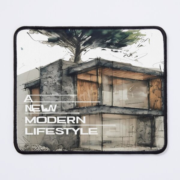 Item preview, Modern Stone House Sketch - New Lifestyle designed and sold by Modern Nest Art.