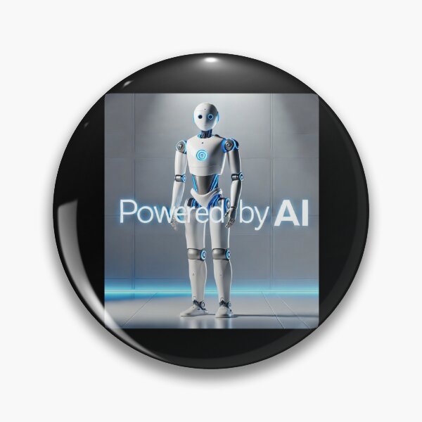 Item preview, Powered by AI Robot Design Futuristic Artificial Intelligence Tech Aesthetic Machine Learning Cyberpunk Graphic designed and sold by TEEJAMBOREE.