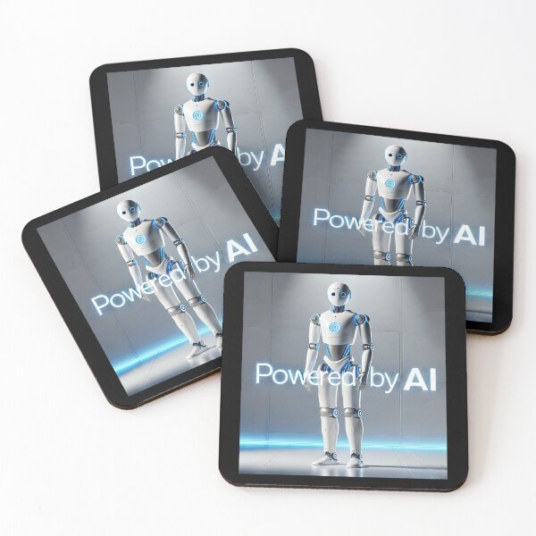 Item preview, Powered by AI Robot Design Futuristic Artificial Intelligence Tech Aesthetic Machine Learning Cyberpunk Graphic designed and sold by TEEJAMBOREE.