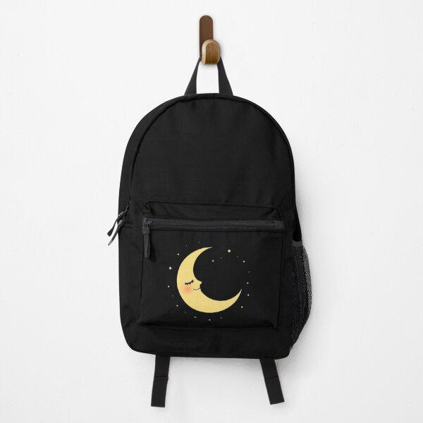 Item preview, Sleeping Crescent Moon with Stars Nursery Art designed and sold by artlife4.