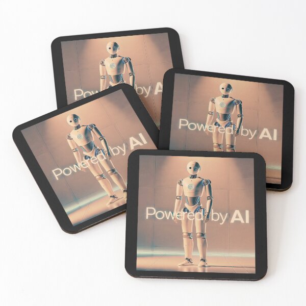 Item preview, Powered by AI Robot Design Futuristic Artificial Intelligence Tech Aesthetic Machine Learning Cyberpunk Graphic designed and sold by TEEJAMBOREE.