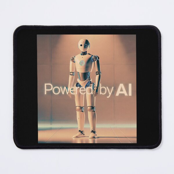 Item preview, Powered by AI Robot Design Futuristic Artificial Intelligence Tech Aesthetic Machine Learning Cyberpunk Graphic designed and sold by TEEJAMBOREE.