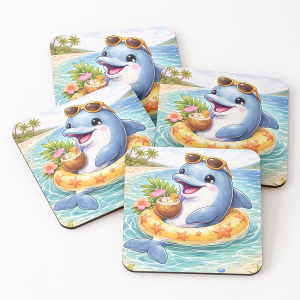 Item preview, Floatin Pretty Dolphin | Cute Summer Beach designed and sold by MixinMadness.