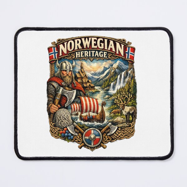 Item preview, Norwegian Heritage Crest – Viking, Fjord & Stave Church Design designed and sold by Martin Roe Eidhammer.