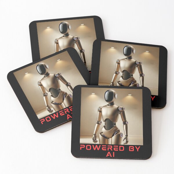 Item preview, Powered by AI Robot Design Futuristic Artificial Intelligence Tech Aesthetic Machine Learning Cyberpunk Graphic designed and sold by TEEJAMBOREE.