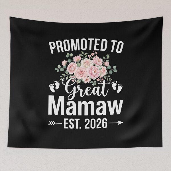 Item preview, Promoted To Great Mamaw Est. 2026 New Great Grandma Announcement designed and sold by SofenArt.
