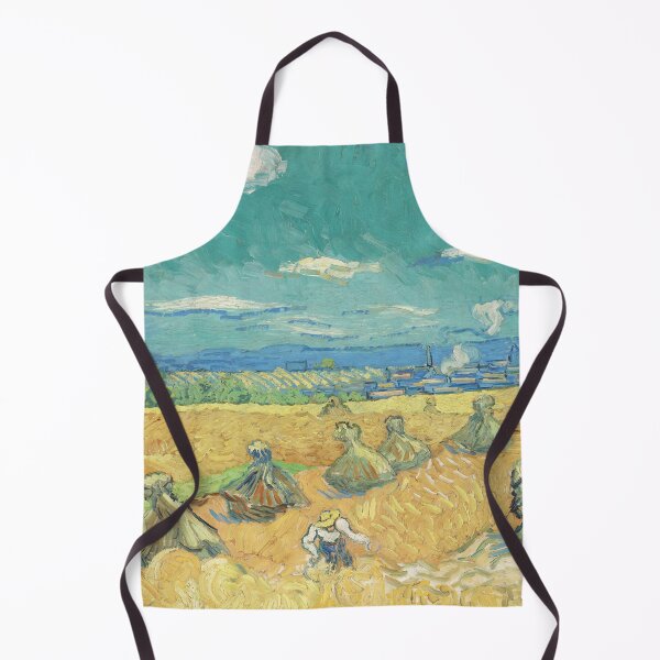 Item preview, Wheat Fields With Reaper Auvers by Vincent van Gogh: Post Impressionist Poster designed and sold by artofuniverse.