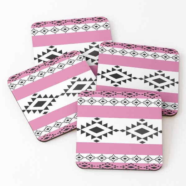 Item preview, Modern Pink and Charcoal Southwestern Geometric Tribal Pattern designed and sold by AdesignbyG.