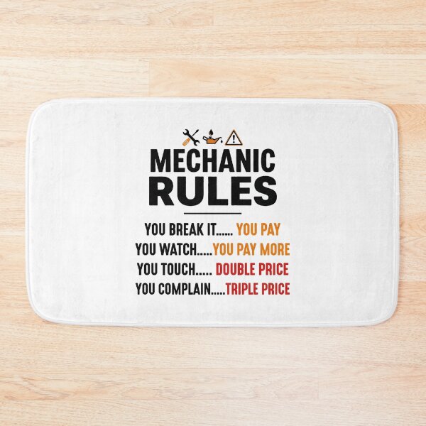Item preview, Mechanic Rules Shirt – Funny Mechanic Humor Graphic Tee designed and sold by relso.