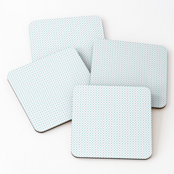 Item preview, Periwinkle & green small scale shapes on white  designed and sold by Mint + Midnight.