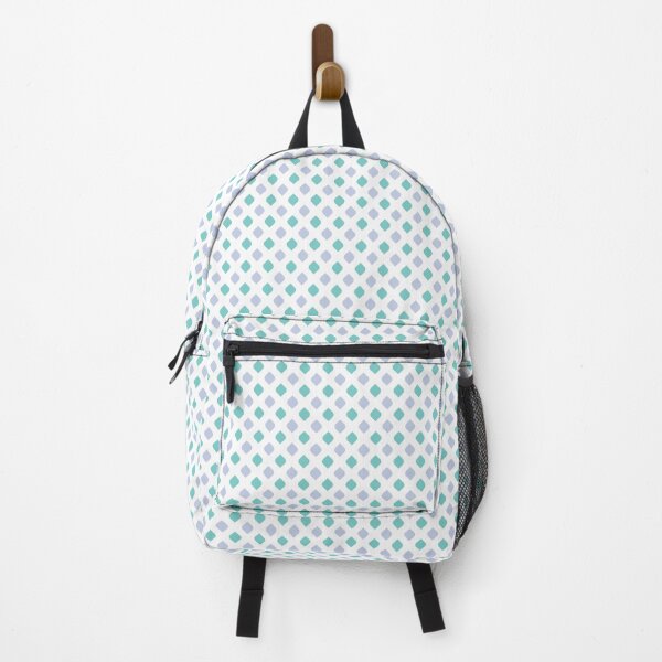 Item preview, Periwinkle & green small scale shapes on white designed and sold by Mint + Midnight.