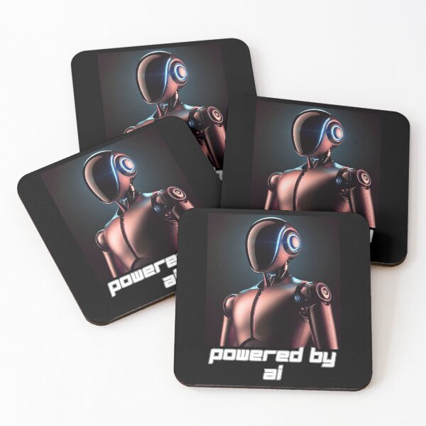 Item preview, Powered by AI Robot Design Futuristic Artificial Intelligence Tech Aesthetic Machine Learning Cyberpunk Graphic designed and sold by TEEJAMBOREE.