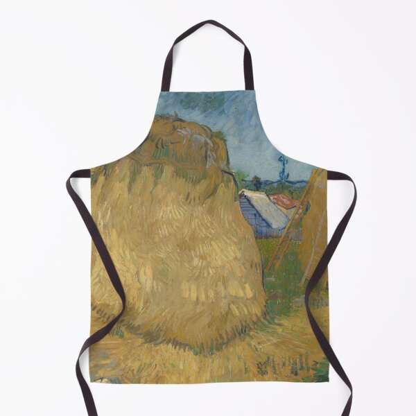 Item preview, Wheat Stacks in Provence by Vincent van Gogh: Rustic Post Impressionist Poster designed and sold by artofuniverse.
