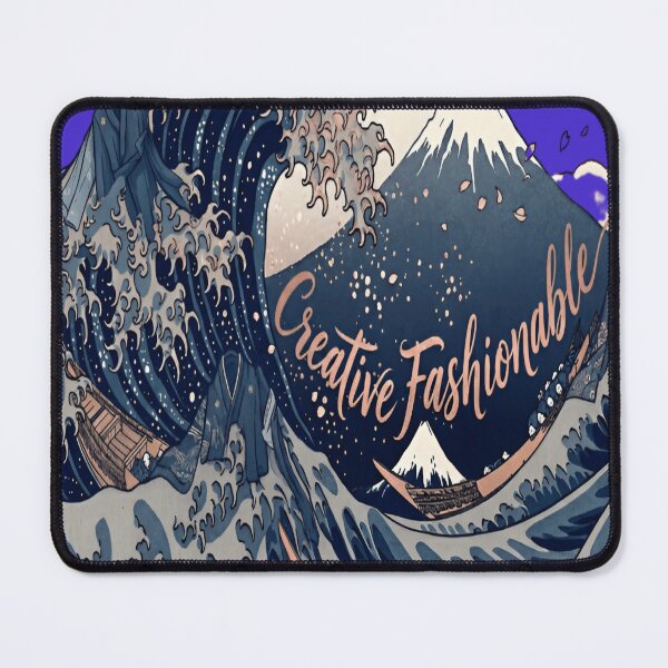 Item preview, Hokusai Wave Fashion Illustration Japanese Fabric Art Elegant Creative Fashionable Design designed and sold by Creative Fashion Designs.