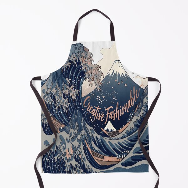 Item preview, Hokusai Wave Fashion Illustration Japanese Fabric Art Elegant Creative Fashionable Design designed and sold by Creative Fashion Designs.