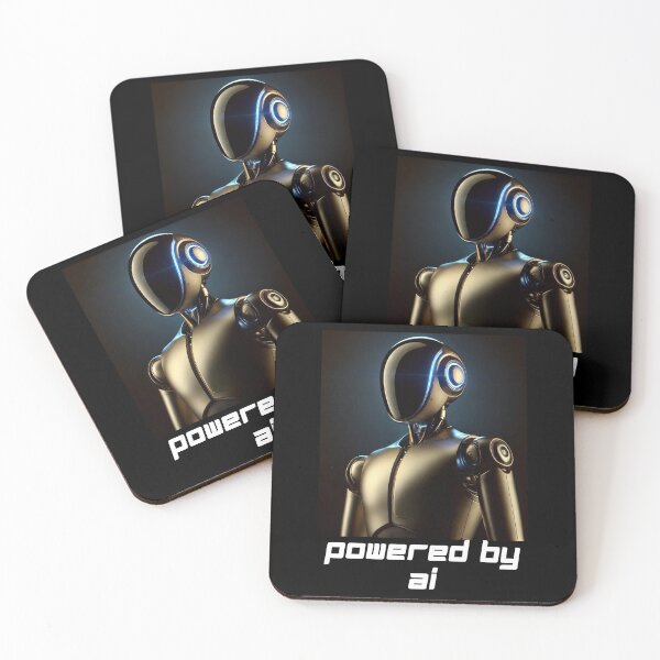 Item preview, Powered by AI Robot Design Futuristic Artificial Intelligence Tech Aesthetic Machine Learning Cyberpunk Graphic designed and sold by TEEJAMBOREE.