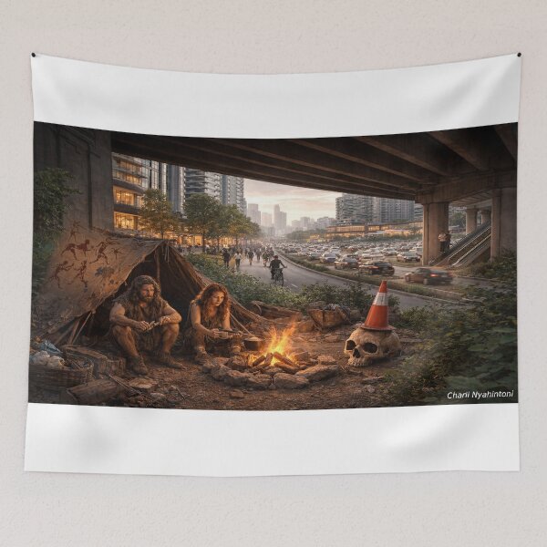 Item preview, Prehistoric Survivors Under Modern City designed and sold by SkirtOnTheMoon.