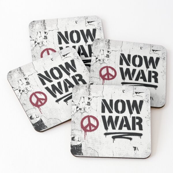 Item preview, Anti-War NOW WAR Peace Sign Graffiti Protest Art designed and sold by BestChoiceService.