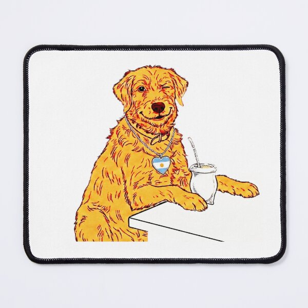 Item preview, Dog drinking mate, relaxed, Argentinian style designed and sold by DanBral23.