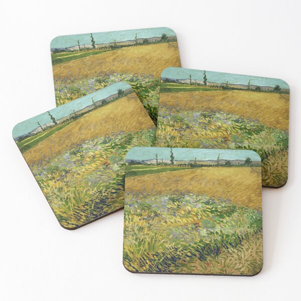 Item preview, Wheatfield by Vincent van Gogh: Post Impressionist Landscape Poster designed and sold by artofuniverse.