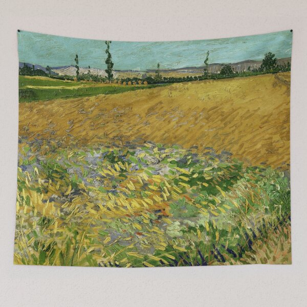 Item preview, Wheatfield by Vincent van Gogh: Post Impressionist Landscape Poster designed and sold by artofuniverse.