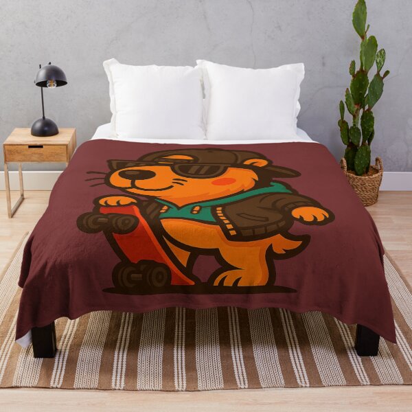 Item preview, Urban capybara design on a skateboard | Relaxed street art illustration designed and sold by XNewStore.