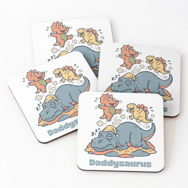 Item preview, Sleepy Daddysaurus with Playful Baby Dinosaurs designed and sold by MythicCotton.