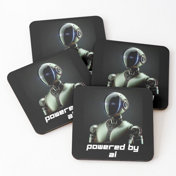 Item preview, Powered by AI Robot Design Futuristic Artificial Intelligence Tech Aesthetic Machine Learning Cyberpunk Graphic designed and sold by TEEJAMBOREE.