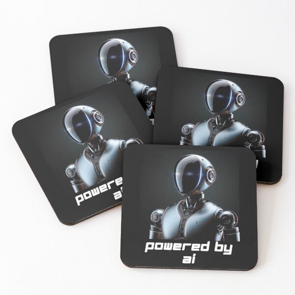 Item preview, Powered by AI Robot Design Futuristic Artificial Intelligence Tech Aesthetic Machine Learning Cyberpunk Graphic designed and sold by TEEJAMBOREE.