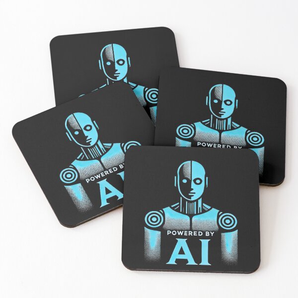Item preview, Powered by AI Robot Design Futuristic Artificial Intelligence Tech Aesthetic Machine Learning Cyberpunk Graphic designed and sold by TEEJAMBOREE.