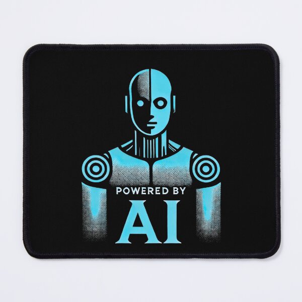 Item preview, Powered by AI Robot Design Futuristic Artificial Intelligence Tech Aesthetic Machine Learning Cyberpunk Graphic designed and sold by TEEJAMBOREE.