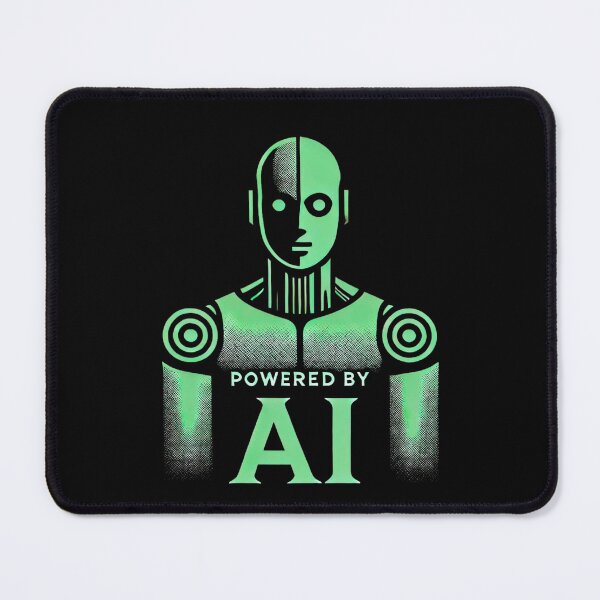 Item preview, Powered by AI Robot Design Futuristic Artificial Intelligence Tech Aesthetic Machine Learning Cyberpunk Graphic designed and sold by TEEJAMBOREE.