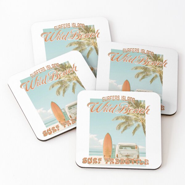 Item preview, Surfers Island Retro Surf Van Beach Design designed and sold by Novalineastudio.