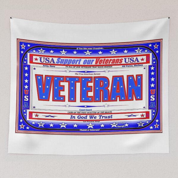 Item preview, SUPPORT OUR VETERANS!  U. S. A.  designed and sold by Imagin8er.
