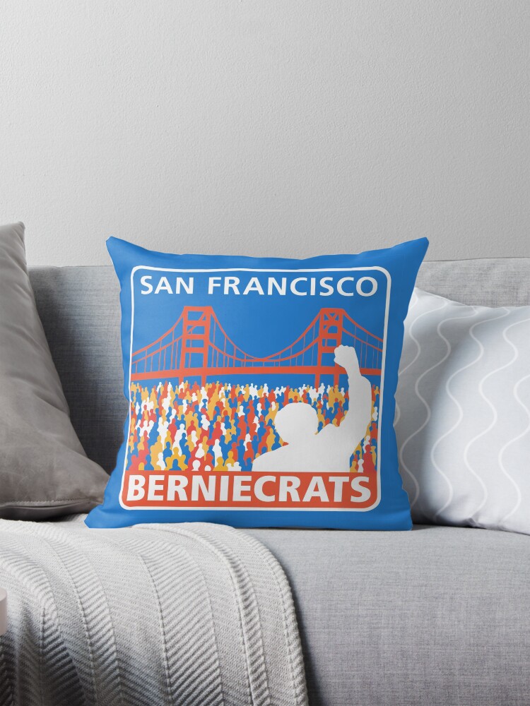 Thumbnail 1 of 4, Pillow, SF Berniecrats designed and sold by techmaz.