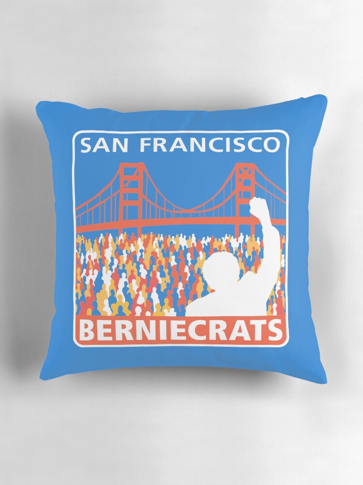 Thumbnail 3 of 4, Pillow, SF Berniecrats designed and sold by techmaz.