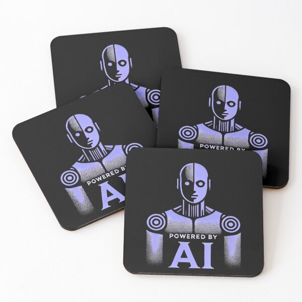 Item preview, Powered by AI Robot Design Futuristic Artificial Intelligence Tech Aesthetic Machine Learning Cyberpunk Graphic designed and sold by TEEJAMBOREE.