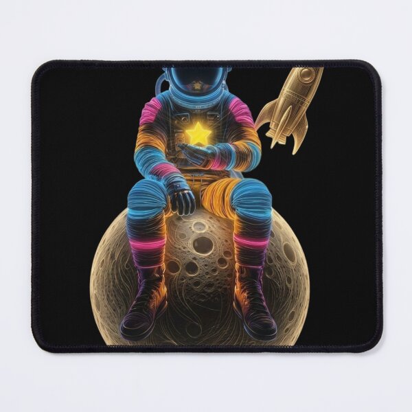 Item preview, Artemis Mission Astronaut: Neon Moon Traveler & Artemis Golden Rocket designed and sold by Remix Vision.