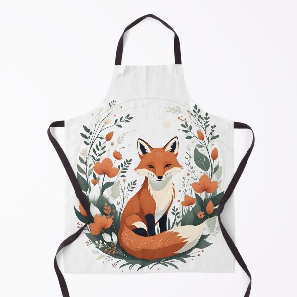 Item preview, Cute Fox Floral Cottagecore Aesthetic | Minimal Nature Animal Art designed and sold by Ikbel Studio.
