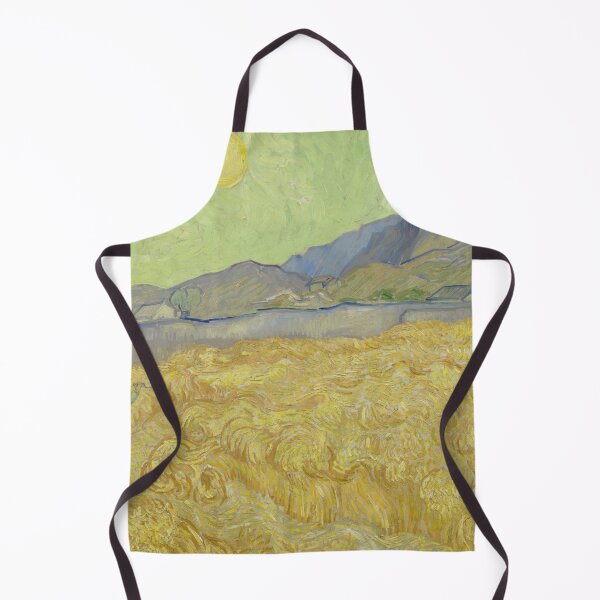 Item preview, Wheatfield With a Reaper by Vincent van Gogh: Post Impressionist Landscape Poster designed and sold by artofuniverse.