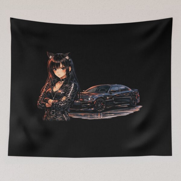 Item preview, Catgirl Anime Circuit Collection  Challenger SRT Hellcat (No Logo) designed and sold by GothCatHedral.