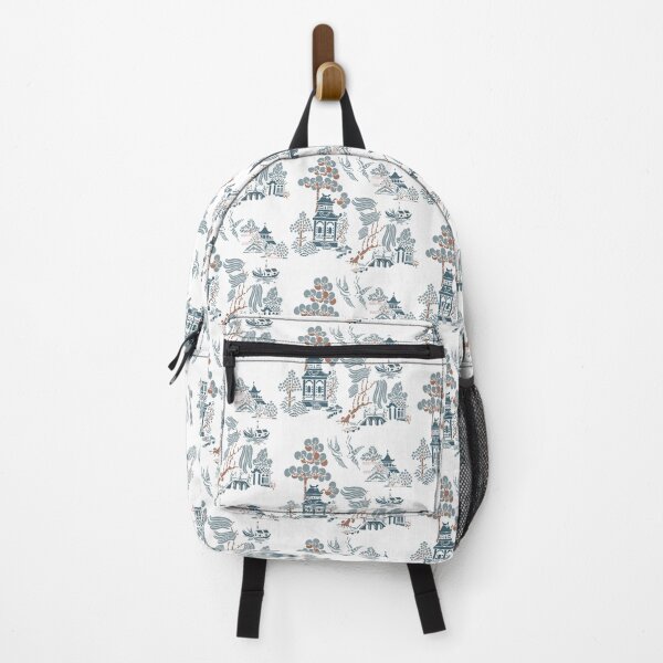Item preview, Chinoiserie Villages Multicolored antique blue on white by Lorloves Design designed and sold by LorlovesDesign.