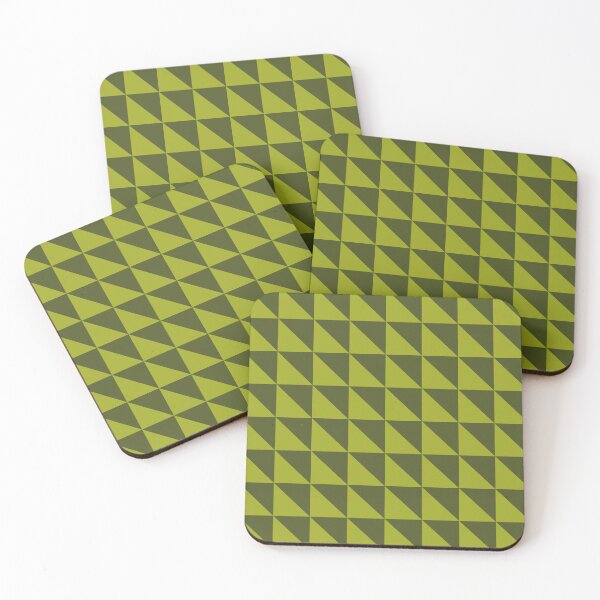 Item preview, Army green & citron triangles geometric seamless pattern designed and sold by Mint + Midnight.