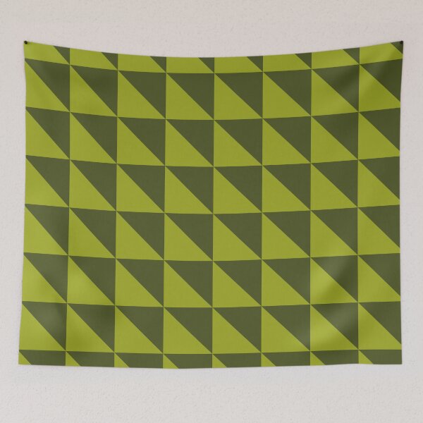 Item preview, Army green & citron triangles geometric seamless pattern designed and sold by Mint + Midnight.