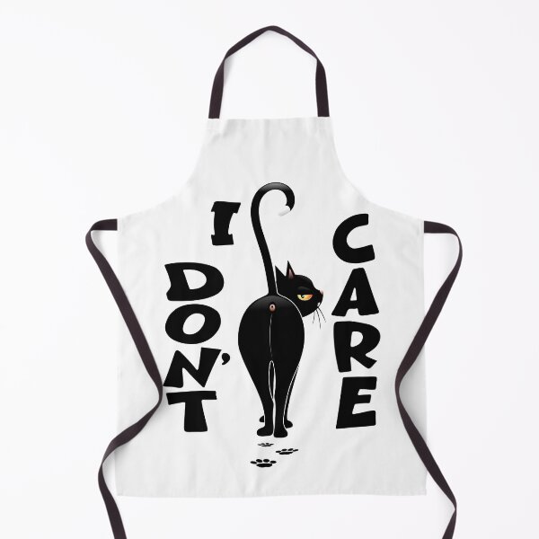 Item preview, "I DON'T CARE" Black Cat Meme Walking away designed and sold by BluedarkArt.