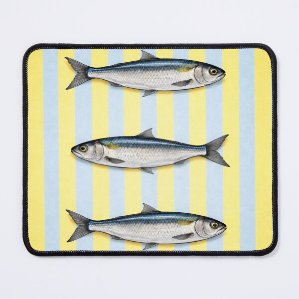 Item preview, Sardine Pattern Lime – Vintage Fish Stripe Design, Coastal Nautical Print, Minimal Seafood Illustration designed and sold by TheSlowShore.