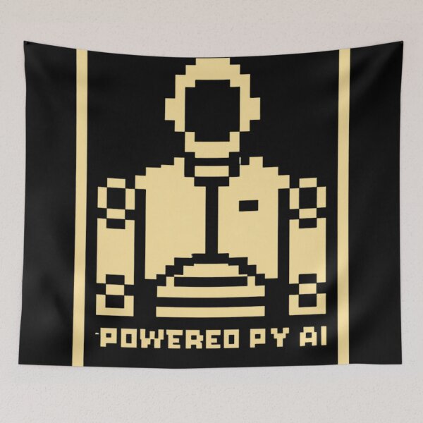 Item preview, Powered by AI Robot Design Futuristic Artificial Intelligence Tech Aesthetic Machine Learning Cyberpunk Graphic designed and sold by TEEJAMBOREE.