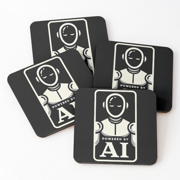 Item preview, Powered by AI Robot Design Futuristic Artificial Intelligence Tech Aesthetic Machine Learning Cyberpunk Graphic designed and sold by TEEJAMBOREE.