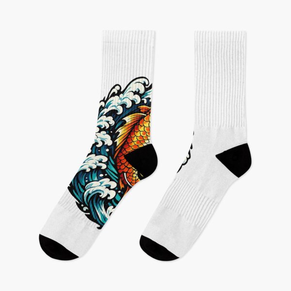 Item preview, Golden Koi Rising Through Waves designed and sold by Dresut.