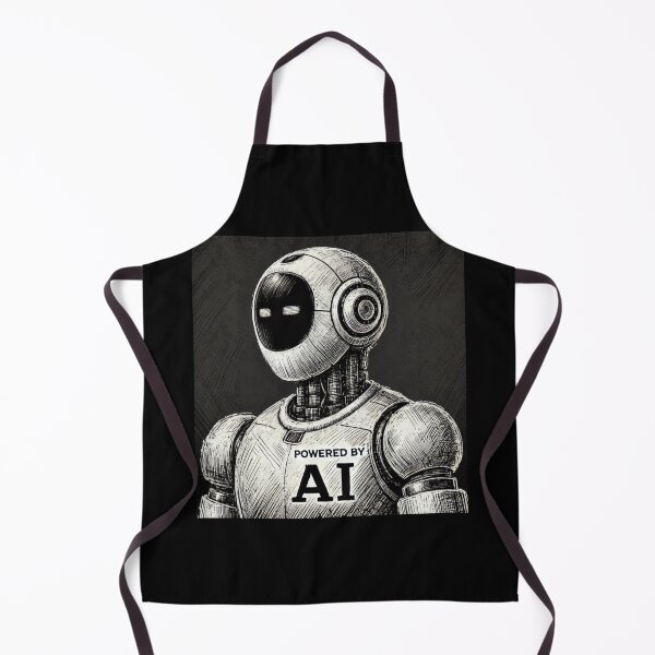 Artikelvorschau, KI-gestütztes Roboterdesign, futuristische künstliche Intelligenz, Technologieästhetik, maschinelles Lernen, Cyberpunk-Grafik entworfen und verkauft von TEEJAMBOREE.
